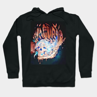 Skull Girl (red/blue skull) Hoodie